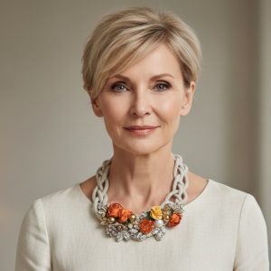 Naszyjnik „Artystyczny Rozkwit” – Połączenie Tekstury i Blasku