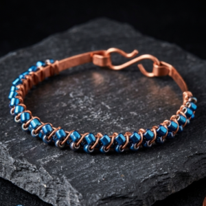 autorska-bransoletka-z-miedzi-hematyt-wire-wrapping